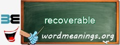 WordMeaning blackboard for recoverable